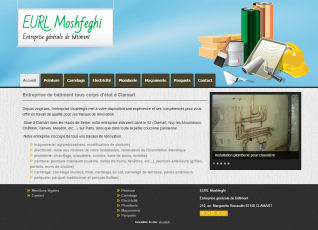 Site vitrine pour artisan: Entreprise Moshfeghi 