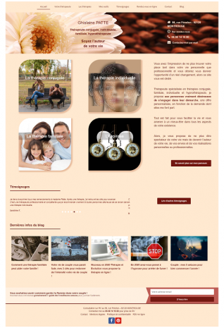 Site vitrine pour TPE: Ghislaine Patte
