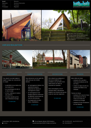Site vitrine pour agence d'architectes: Formes libres