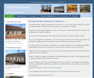 Site vitrine pour association: Salle Saint-Jean